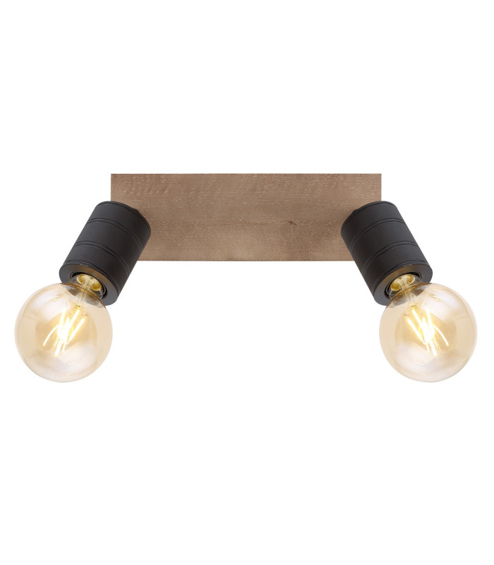 Josella Twin Ceiling Spotlight Dark Brown 2x E27-4