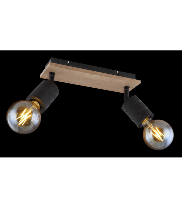 Josella Twin Ceiling Spotlight Dark Brown 2x E27-6