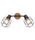 Willa Twin Ceiling Spotlight Black 2x E27-4