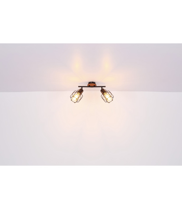 Willa Twin Ceiling Spotlight Black 2x E27-9
