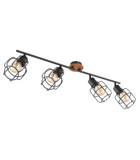Willa Ceiling Spotlight Bar Black 4x E27-2