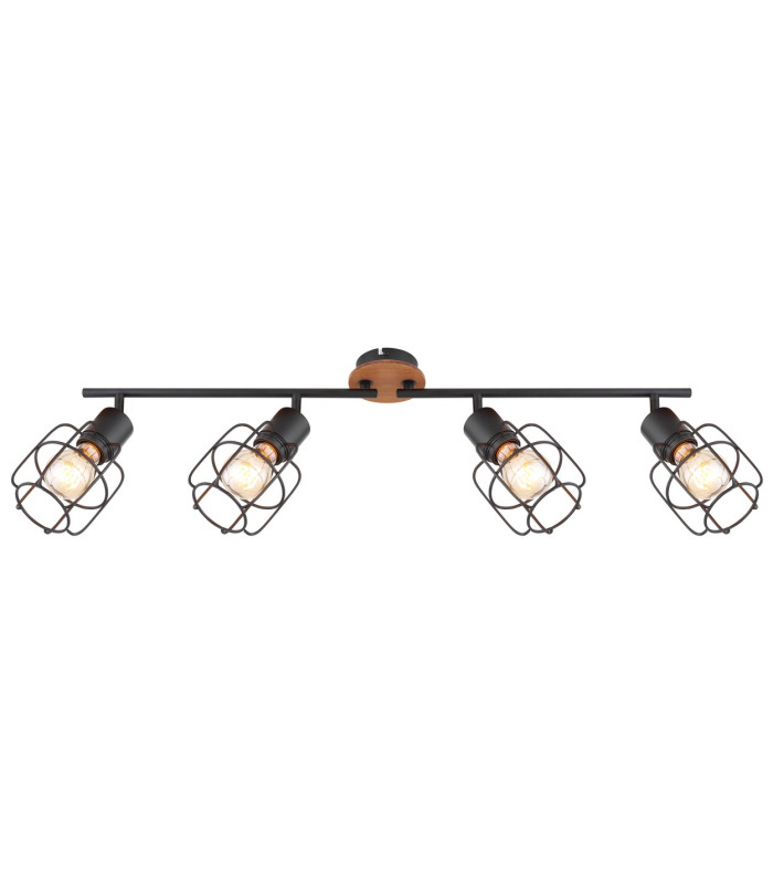 Willa Ceiling Spotlight Bar Black 4x E27-3