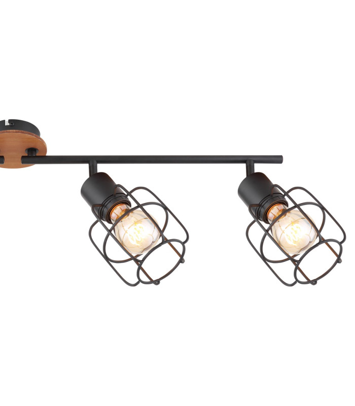 Willa Ceiling Spotlight Bar Black 4x E27-5