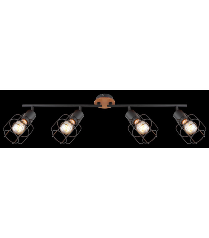 Willa Ceiling Spotlight Bar Black 4x E27-7