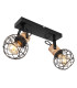 Lacky Twin Ceiling Spotlight Matt Black 2x E27-1