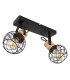 Lacky Twin Ceiling Spotlight Matt Black 2x E27-2