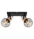 Lacky Twin Ceiling Spotlight Matt Black 2x E27-3