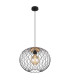 Lacky Wire Frame Pendant Ceiling Light Matt Black 1x E27-1