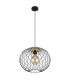 Lacky Wire Frame Pendant Ceiling Light Matt Black 1x E27-2