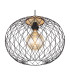 Lacky Wire Frame Pendant Ceiling Light Matt Black 1x E27-3