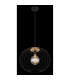 Lacky Wire Frame Pendant Ceiling Light Matt Black 1x E27-4