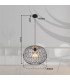 Lacky Wire Frame Pendant Ceiling Light Matt Black 1x E27-10