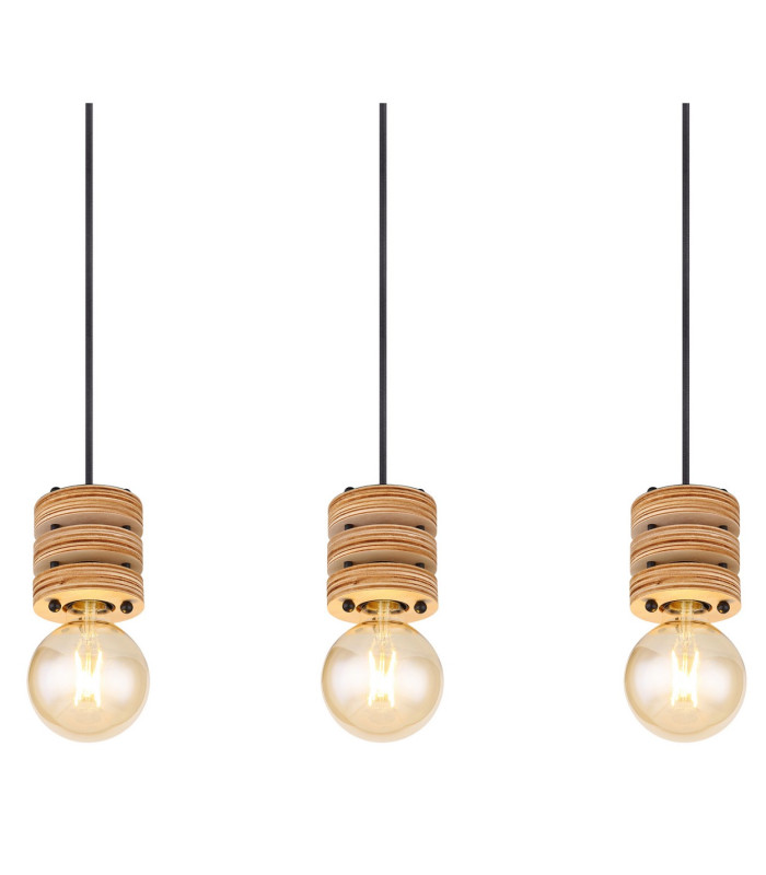 Angeline Bar Pendant Ceiling Light Matt Black 5x E27-4