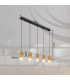 Angeline Bar Pendant Ceiling Light Matt Black 5x E27-9