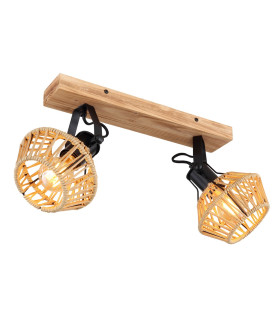 Valli Twin Ceiling Spotlight Dark Brown 2x E27-1