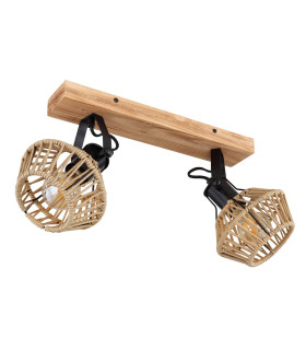 Valli Twin Ceiling Spotlight Dark Brown 2x E27-2