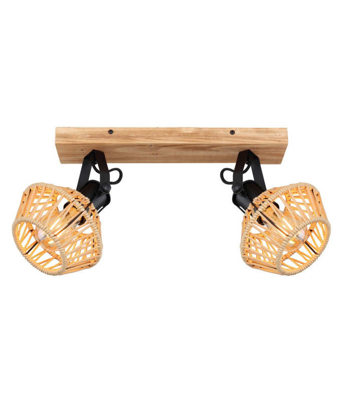 Valli Twin Ceiling Spotlight Dark Brown 2x E27-3