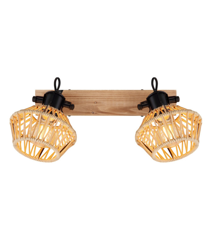 Valli Twin Ceiling Spotlight Dark Brown 2x E27-4