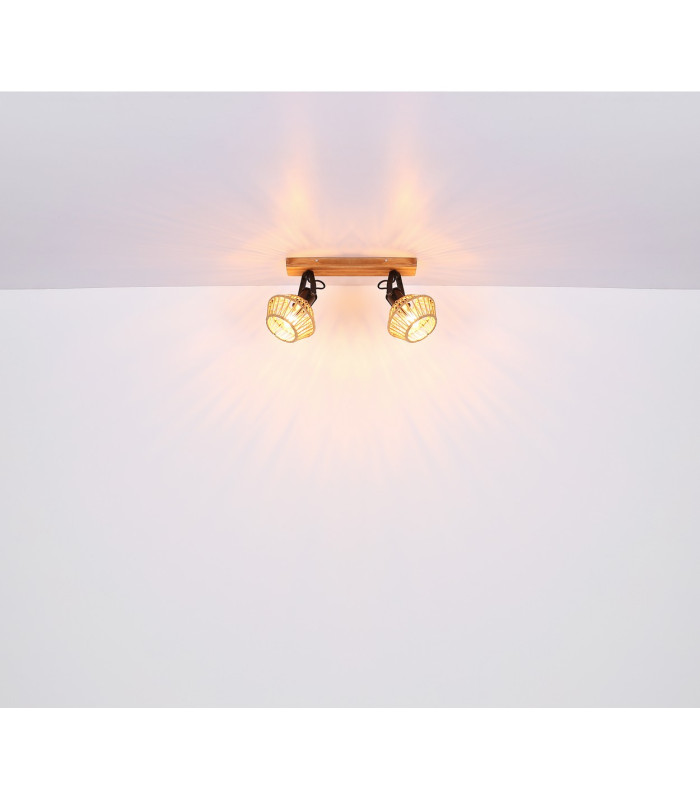 Valli Twin Ceiling Spotlight Dark Brown 2x E27-9