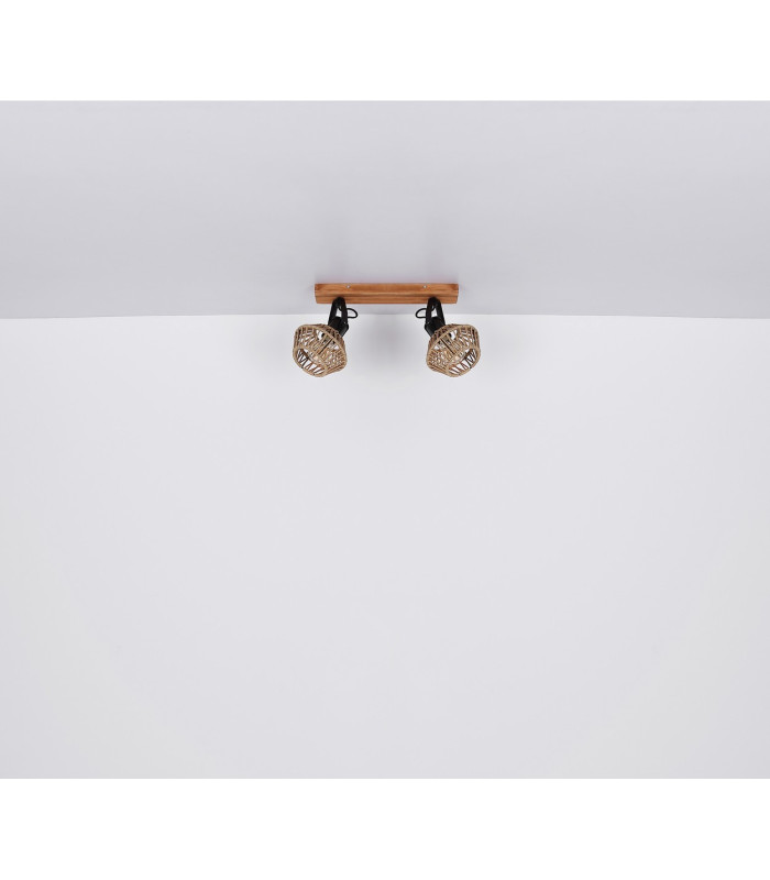 Valli Twin Ceiling Spotlight Dark Brown 2x E27-10