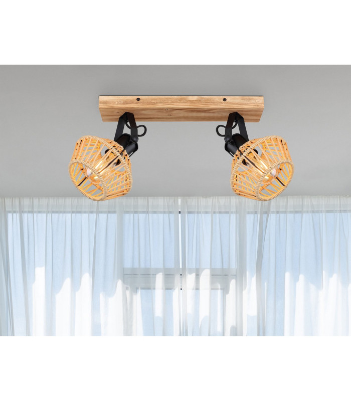 Valli Twin Ceiling Spotlight Dark Brown 2x E27-11