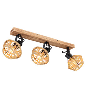 Valli Ceiling Spotlight Bar Dark Brown 3x E27-1