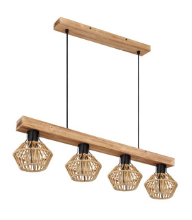 Valli Bar Pendant Ceiling Light Dark Brown 4x E27-2