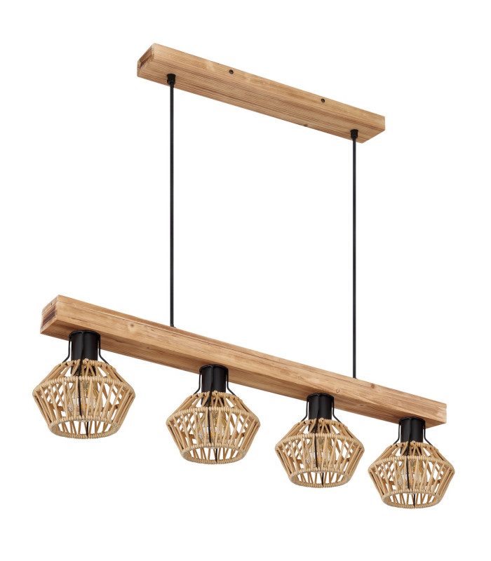 Valli Bar Pendant Ceiling Light Dark Brown 4x E27-2