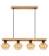 Valli Bar Pendant Ceiling Light Dark Brown 4x E27-3