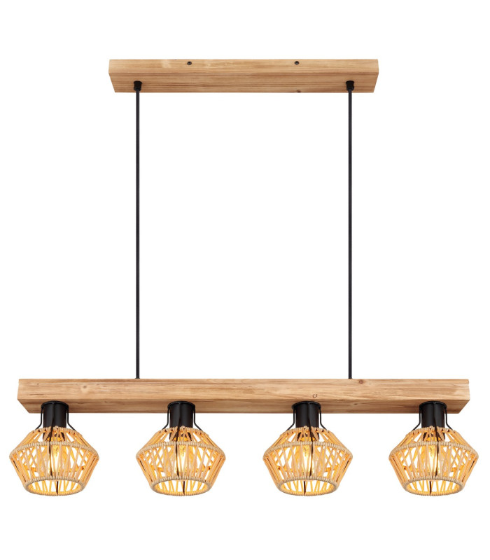 Valli Bar Pendant Ceiling Light Dark Brown 4x E27-3