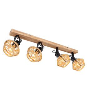Valli Ceiling Spotlight Bar Dark Brown 4x E27-1