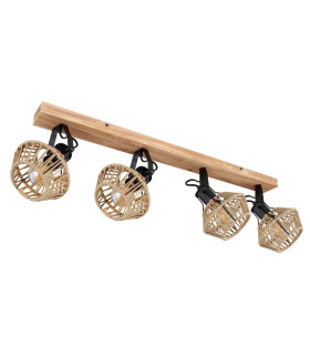Valli Ceiling Spotlight Bar Dark Brown 4x E27-2