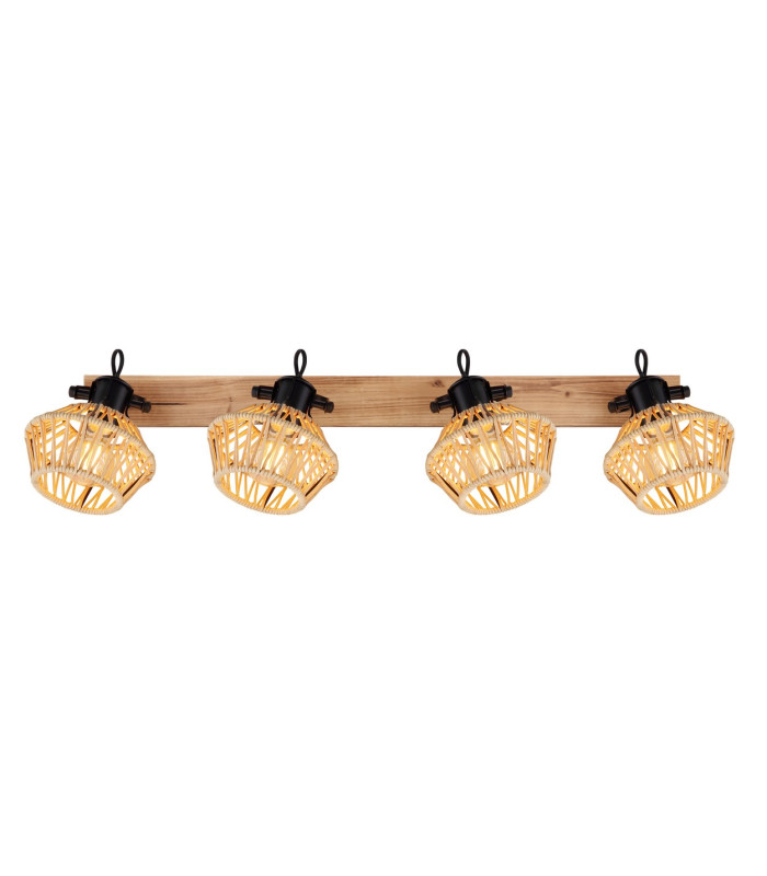Valli Ceiling Spotlight Bar Dark Brown 4x E27-4