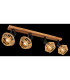 Valli Ceiling Spotlight Bar Dark Brown 4x E27-6