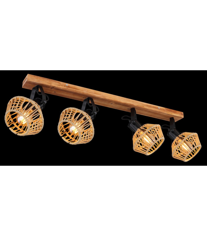 Valli Ceiling Spotlight Bar Dark Brown 4x E27-6