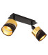 Or Twin Ceiling Spotlight Matt Black 2x E14-1