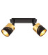 Or Twin Ceiling Spotlight Matt Black 2x E14-3