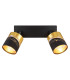 Or Twin Ceiling Spotlight Matt Black 2x E14-4