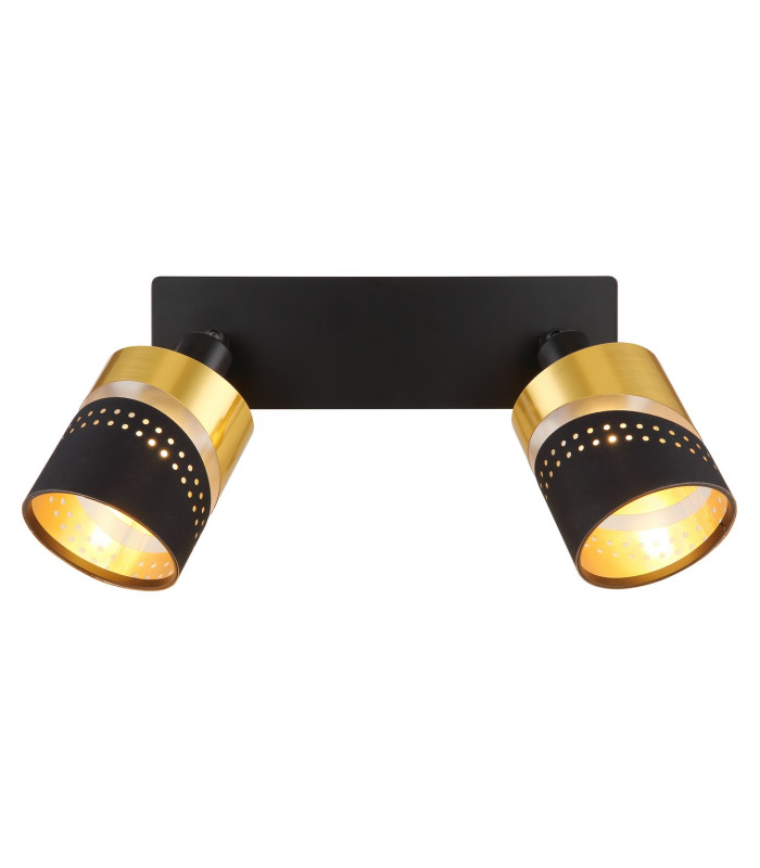 Or Twin Ceiling Spotlight Matt Black 2x E14-4