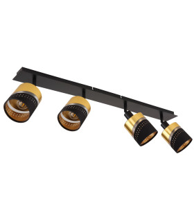 Or Ceiling Spotlight Bar Matt Black 4x E14-2
