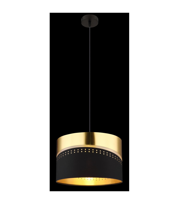 Or Cylindrical Pendant Ceiling Light Matt Black 1x E27-4