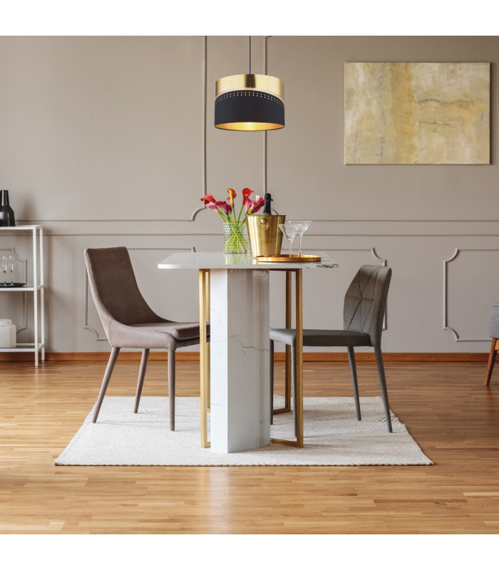 Or Cylindrical Pendant Ceiling Light Matt Black 1x E27-5