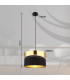 Or Cylindrical Pendant Ceiling Light Matt Black 1x E27-6