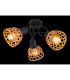 Wenna Multi Arm Semi Flush Ceiling Lamp Matt Black 3x E27-5