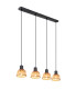 Wenna Bar Pendant Ceiling Light Matt Black 4x E27-1
