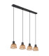 Wenna Bar Pendant Ceiling Light Matt Black 4x E27-2