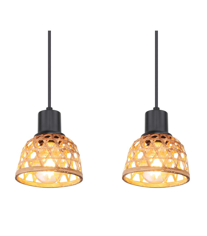 Wenna Bar Pendant Ceiling Light Matt Black 4x E27-4