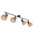 Wenna Ceiling Spotlight Bar Matt Black 4x E27-2