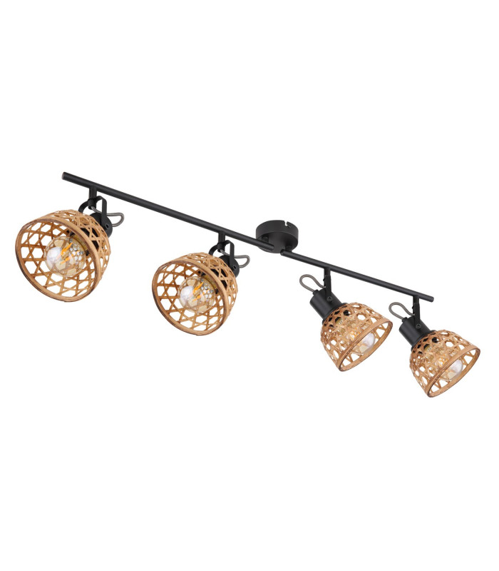 Wenna Ceiling Spotlight Bar Matt Black 4x E27-2