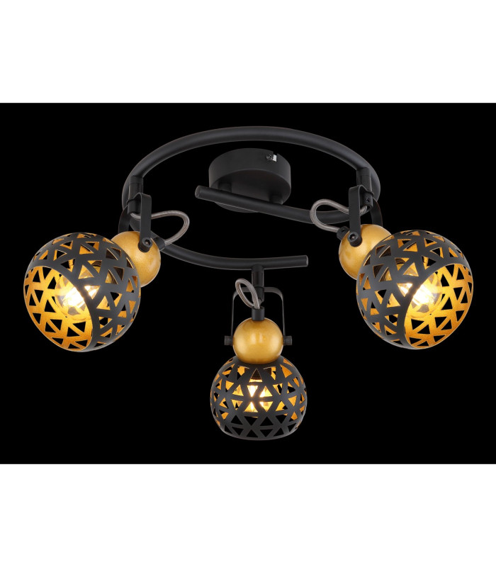 Sarra Ceiling Spotlight Clusters Matt Black 3x E14-5